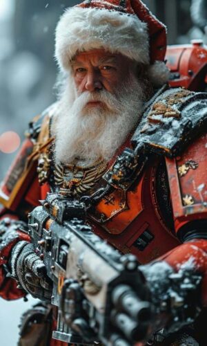 Santa Claus Soldier iPhone Wallpaper HD