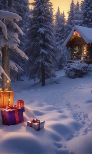Winter Gifts Christmas iPhone Wallpaper
